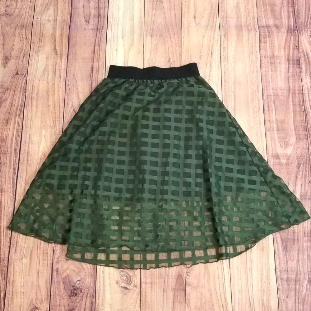 Green Sheer Lularoe Skirt Size XS